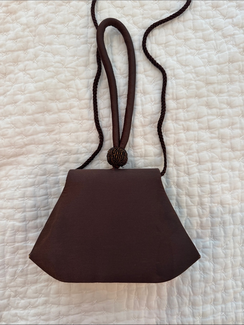 La Regale Mini Dark Brown Crossbody Bag with Wrist Strap - Picture 5 of 5